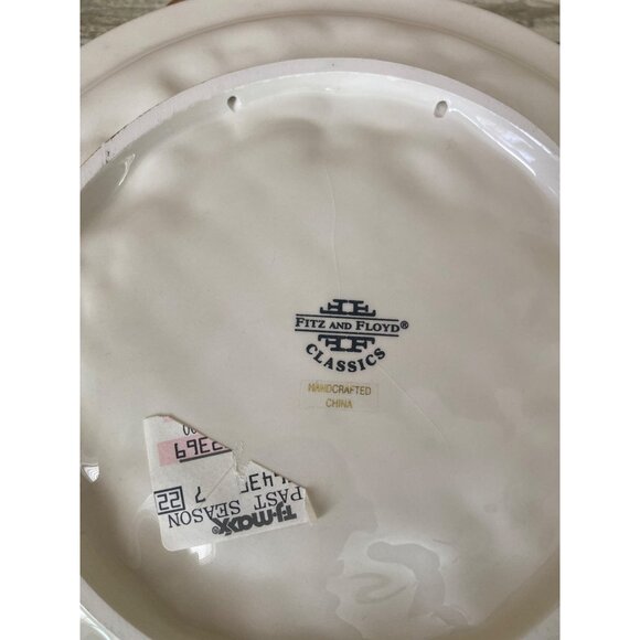 Fitz & Floyd Classics Christmas Wreath Plate 9.5" Holiday Bow Pinecone - Picture 9 of 9